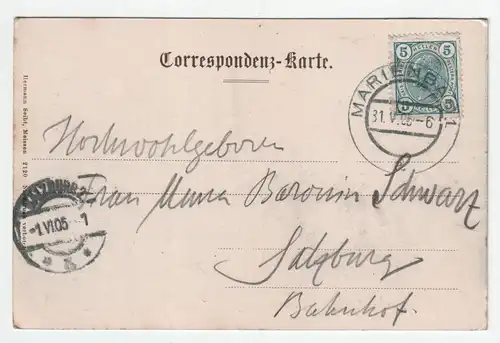 Marienbad. Frühtriukstunde beim Ferdinandbrunn. jahr 1905