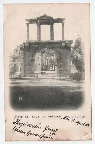 Athenes Arc D Adrien. jahr 1903