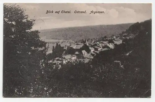 Blick auf Chatel. Ostrand. Argonnen. jahr 1916 // Feldpost