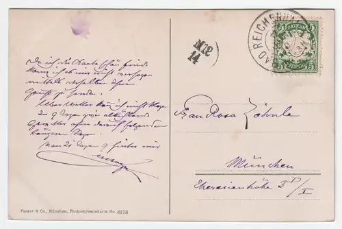 Blick vom Mauthäuslweg auf die Reiteralpe bei Bad Reichenhall. jahr 1910