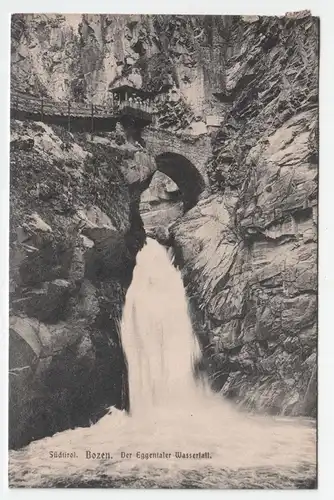 Südtirol. Bozen. Der Eggentaler Wasserfall. jahr 1913