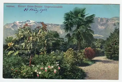Sübtirol. Kurort Gries-Bozen: Vegetationsbild. jahr 1912 