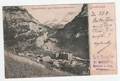 Grindelwald. Grindelwald und Unterer Gletscher. jahr 1899