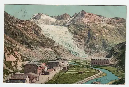 Gletsch und Rhonegletscher. jahr 1913