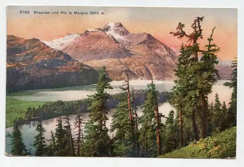 Silsersee und Piz la Margna 3613 m. jahr 1912