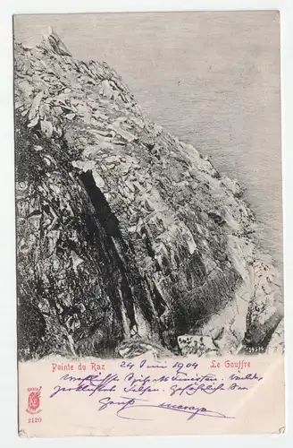 Pointe du Raz. Le Gouffre. jahr 1904