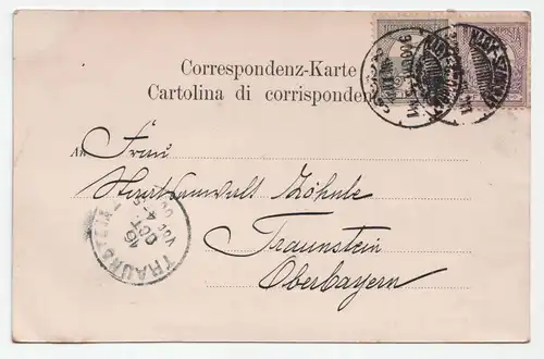 Marmolata von der Sachsendankhütte. jahr 1900