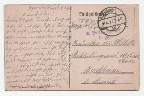 Beine (Frankreich). 1917 // Feldpost