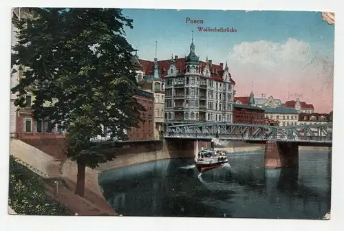 Posen. Wallischeibrücke. jahr 1915 // Feldpost.