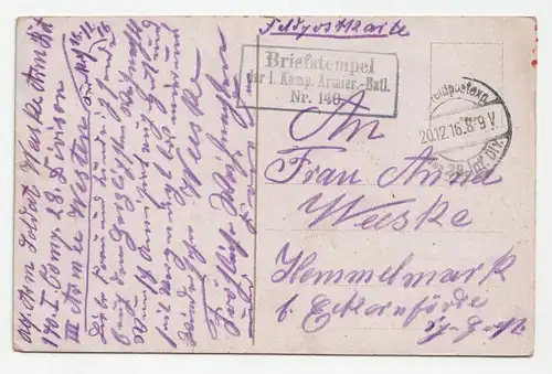 Metz. Denkmal Kaiser Wilhelm I. jahr 1916 // Feldpost.