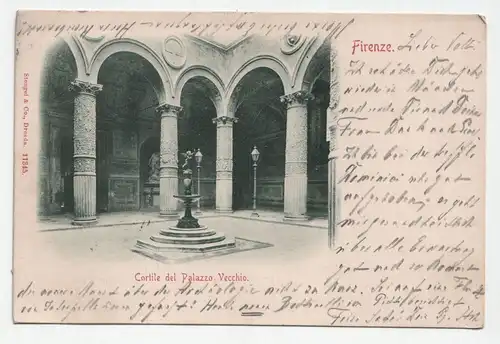 Firenze. Cortile del Palazzo Vecchio. anno 1909
