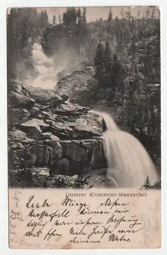 Unterer Krimmler - Wasserfall. // Oldpostcard