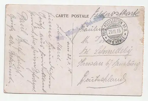 Bruxelles. Theatre de la Monnaie. jahr 1915 // Feldpost.