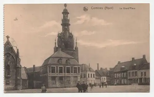 Comines Nord. La Grand Place. jahr 1916 // Feldpost.
