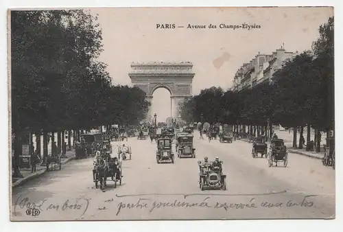 Paris - Avenue des Champs-Elysees. jahr 1908