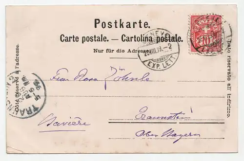 Geneve. La place des Alpes. jahr 1899