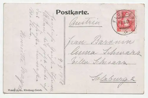 Flüelen und der Bristenstock. jahr 1908