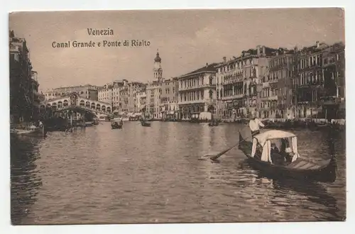 Venezia. Canal Grande e Ponte di Rialto. jahr 1912