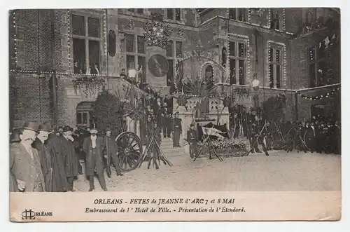 Orleans. Fetes de Jeanne d Arc. Embrasement de l Hotel de Ville. 1916