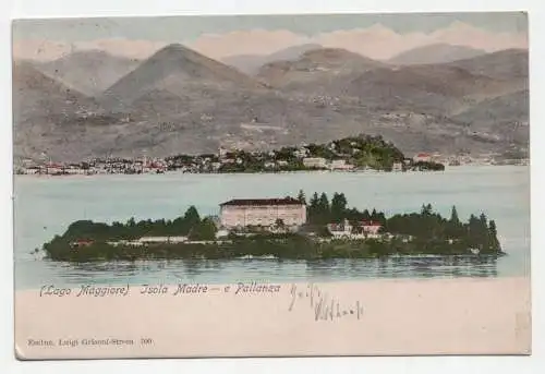(Lago Maggiore). Isola Madre - e Pallanza. anno 1903.
