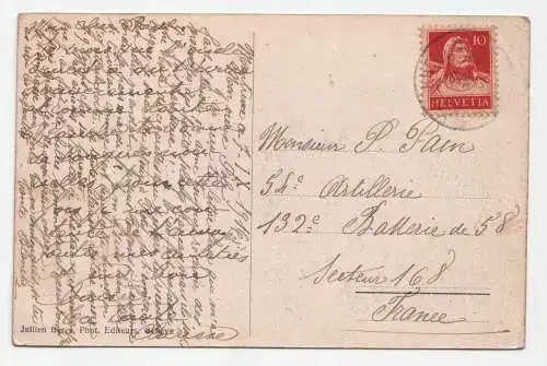 Chillon et la Dent du Midi. jahr 1916.