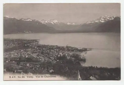 Vevey. Vue de Chardonne. Alte Ansichtskarte.