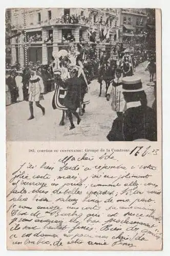 Cortege du Centenaire: Groupe de la Comtesse. jahr 1903.