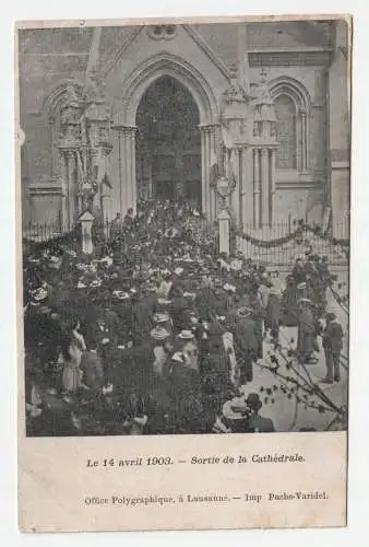 Le 14 avril 1903. - Sortie de la Cathedrale. Imp. Pache-Varidel.