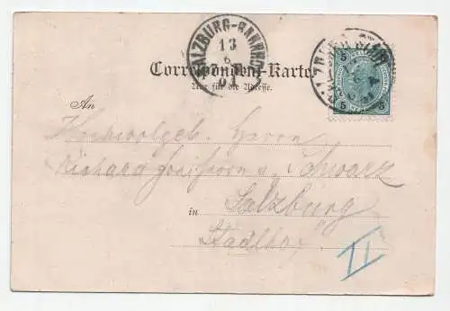 Gruss aus Schloss Hellbrunn. Regen-Grotte. jahr 1901