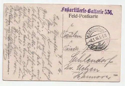 Kirche in St Souplet. Nach den letzten Kampfen in der Champagne, Feldpost 1916