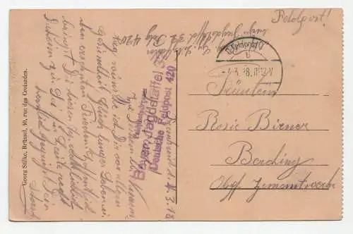 Lazarett. // jahr 1918. Feldpost.