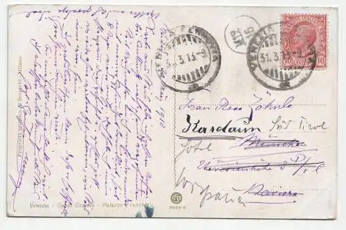 Venezia - Canal Grande - Palazzo Franchetti. // jahr 1913.