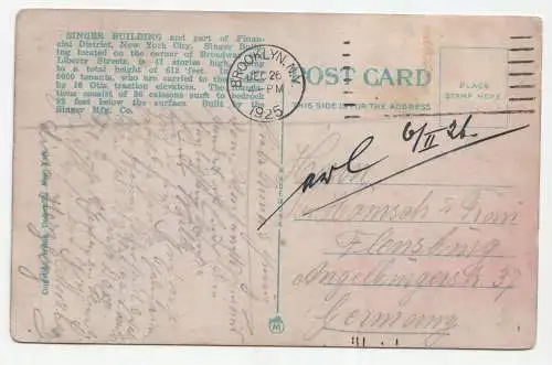 Building and Part of Financial District, New York City.