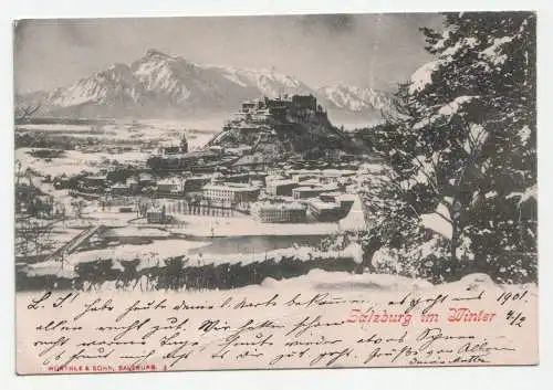 Salzburg im Winter. jahr 1901.