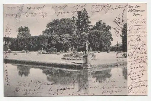 Aus dem Hellbrunner Park. circa 1904.
