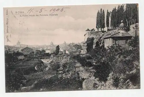 Roma. S. Pietro veduto dal Pulvinare Imperiale. jahr 1905.