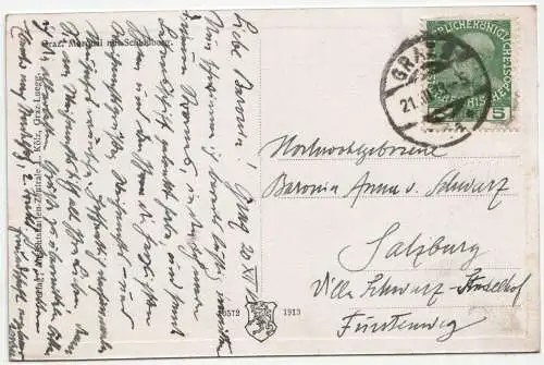 Graz. Marquai mit Schloßberg. jahr 1913.