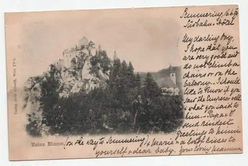 Ruine Klamm. Semmering. jahr 1899