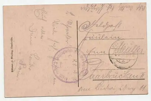 Donchery. Chateau du Faucon. // Feldpost. an 1917.