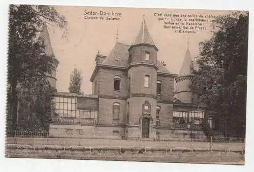 Sedan-Donchery. Chateau de Beilevue. jahr 1917. // Feldpost.