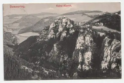 Semmering. Ruine Klamm. jahr 1908.