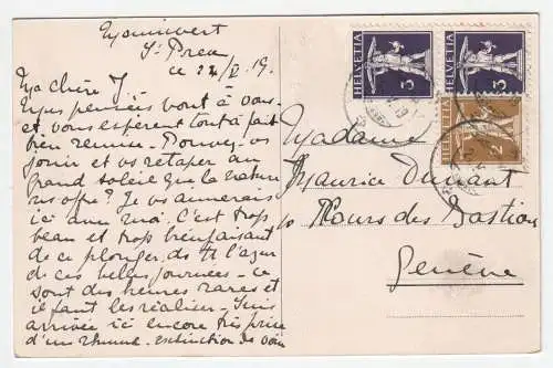 Geneva. Hütte. Alte Ansichtskarte. jahr 1919