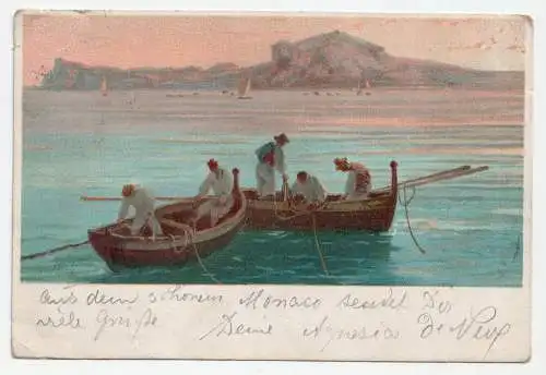 Monaco // Alte Ansichtskarte. jahr 1902