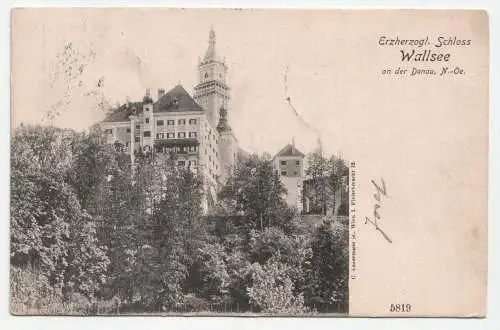 Erzherzogl. Schloss Wallsee an der Donau. 