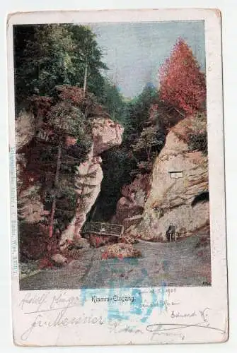 Klamm-Eingang. jahr 1900