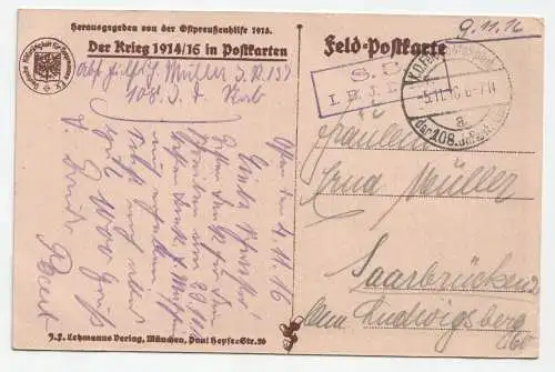 Das Vierte Rad Am Wagen. jahr 1916. // Feldpost