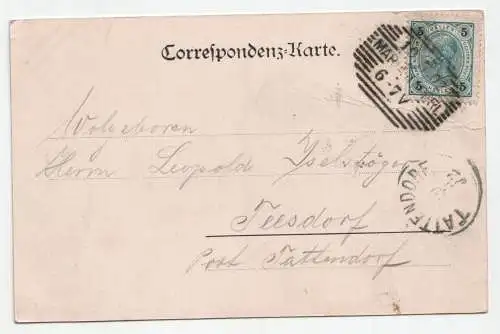 Maria Taferl. Nordansicht mit der Ullpenfette, Alte Ansichtskarte. jahr 1902