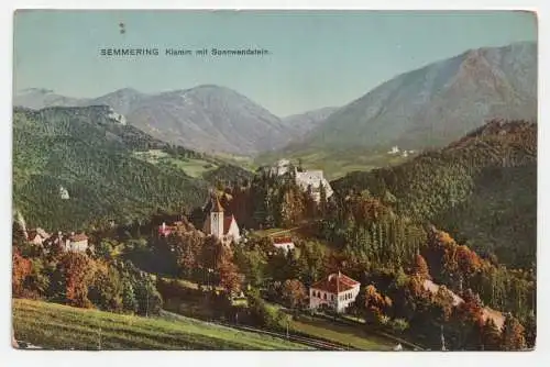 Semmering. Klamm mit Sonnwendstein