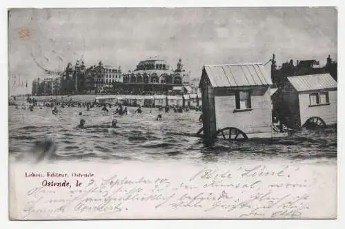 Ostende. Alte Ansichtskarte. jahr 1900