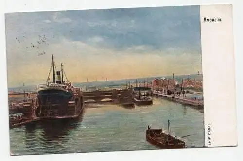 Manchester, Ship Canal. Alte Ansichtskarte. 1904